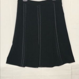 58% OFF Sag Harbor Black Pleated Flared Skirt Polyester Rayon Spandex Size 12
